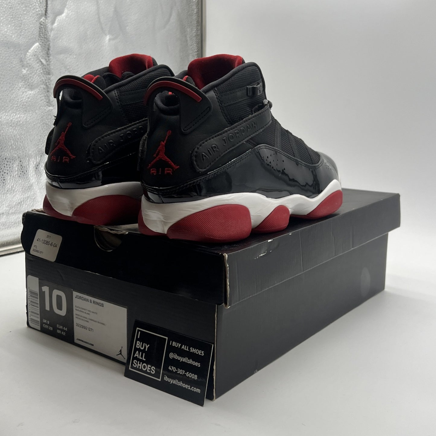Size 10 - Air Jordan 6 Rings 2013 Bred (322992-071)