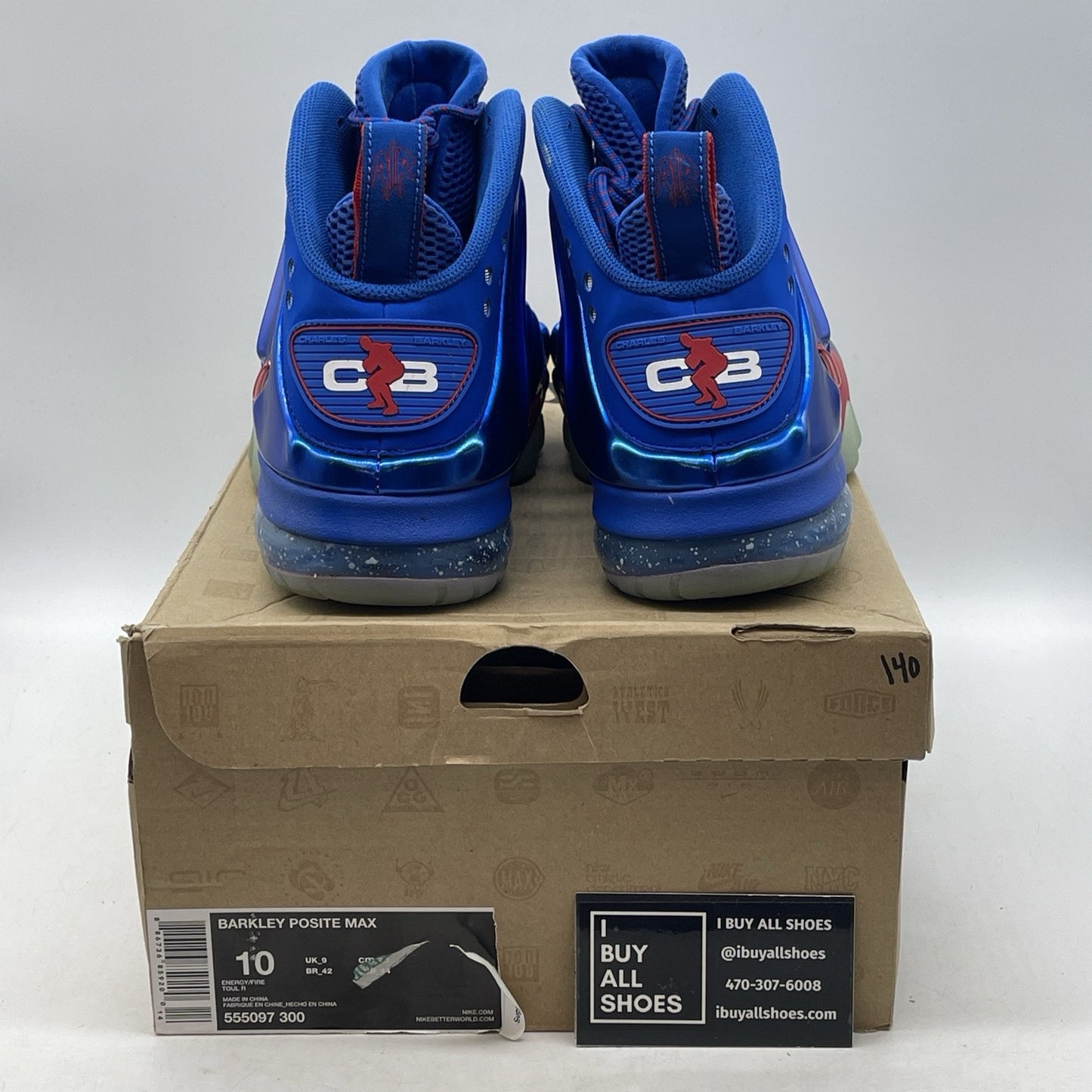 Size 10 - Nike Barkley Posite Max Sixers Blue Suede Leather (555097-300)