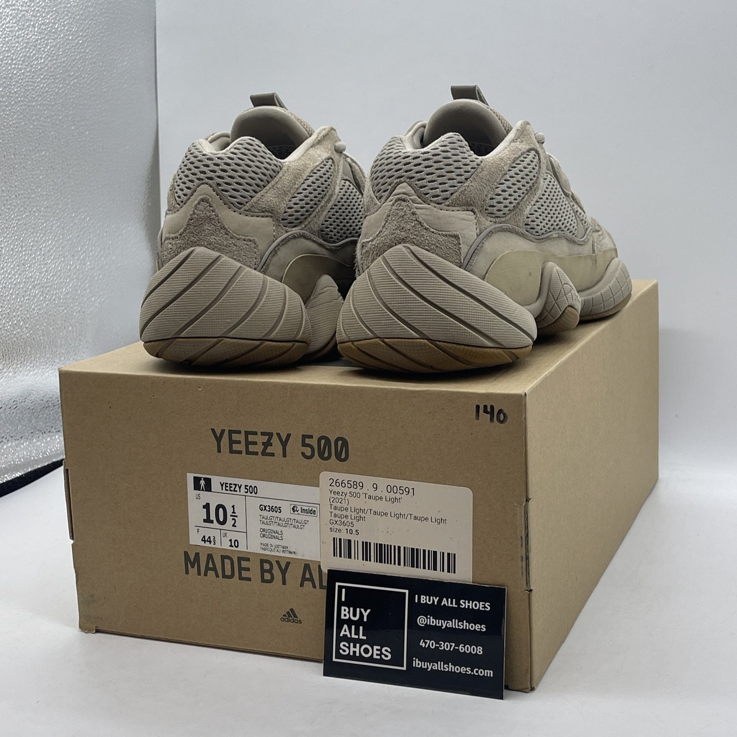 Size 10.5 - adidas Yeezy 500 Taupe Light Brown Suede Leather (GX3605)
