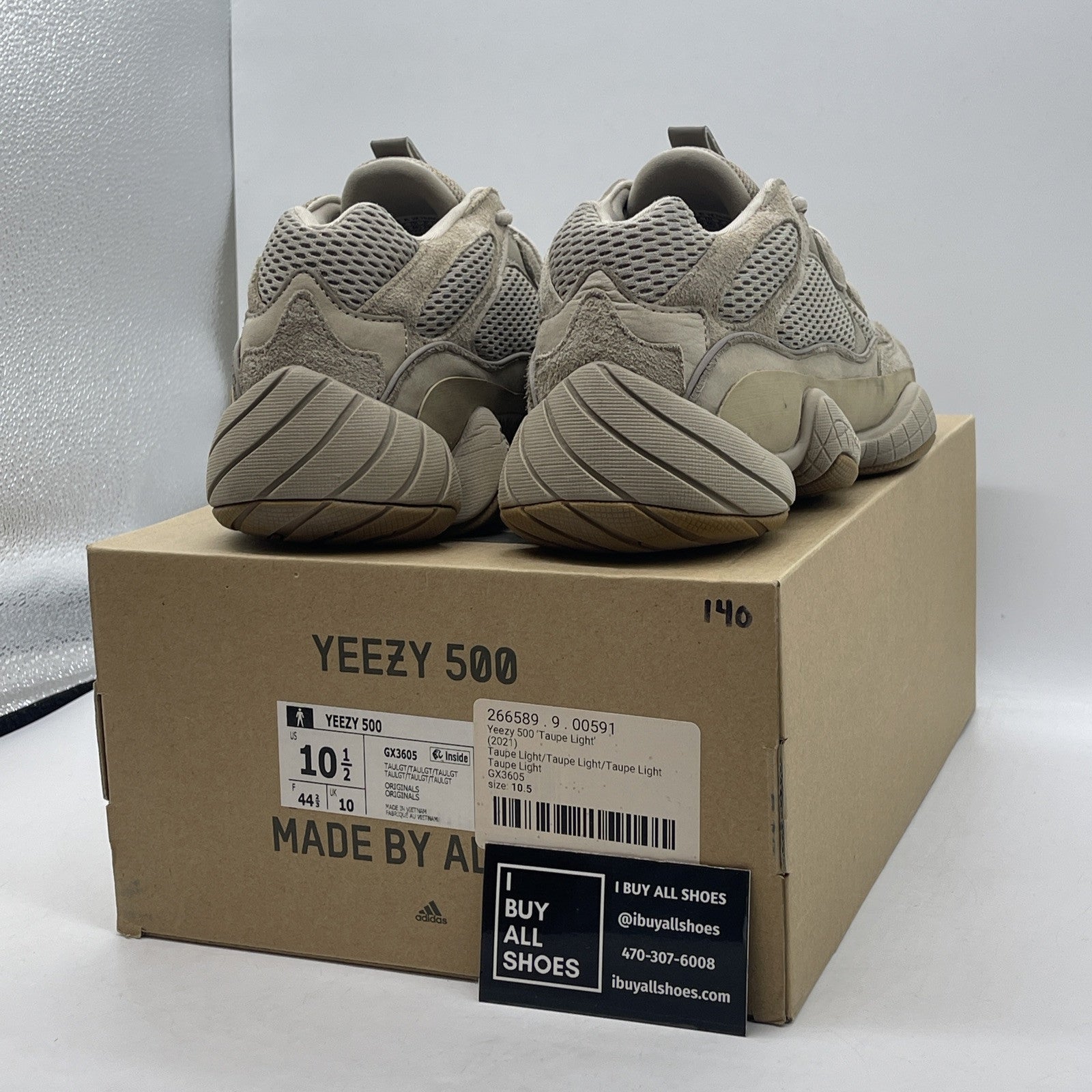 Size 10.5 - adidas Yeezy 500 Taupe Light Brown Suede Leather (GX3605)