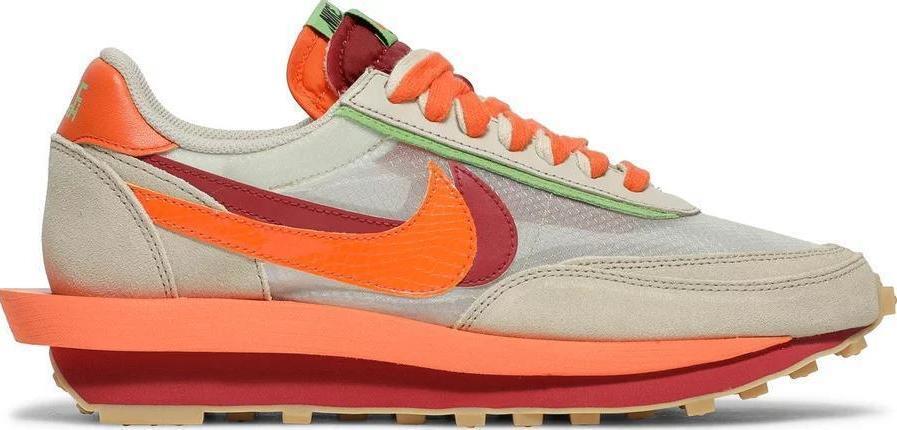 Size 10.5 - sacai x Clot x Nike LDWaffle Net Orange Blaze (DH1347-100)