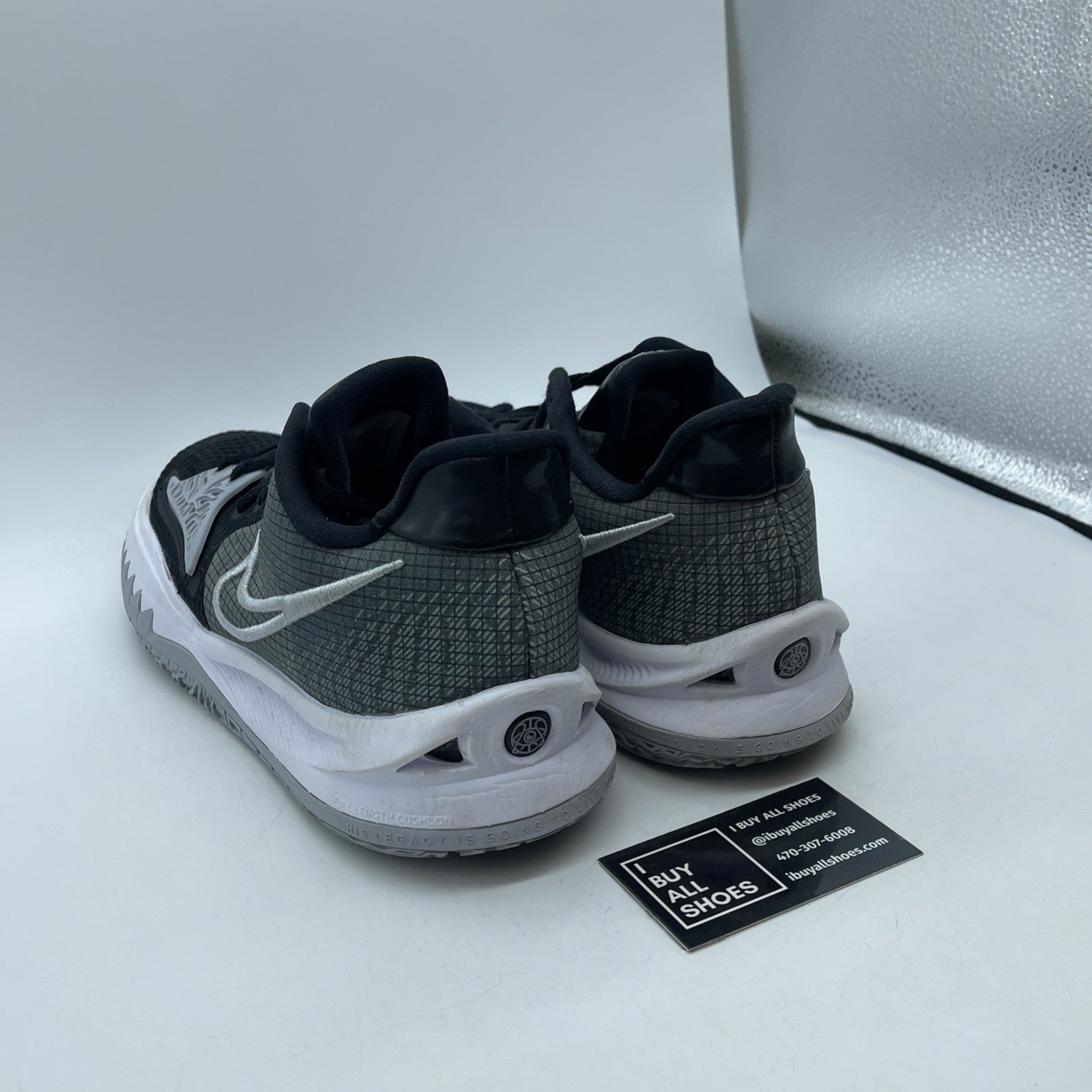 Size 12 - Nike Kyrie 4 TB Low Black Wolf Grey Suede Leather (DA7803-003)