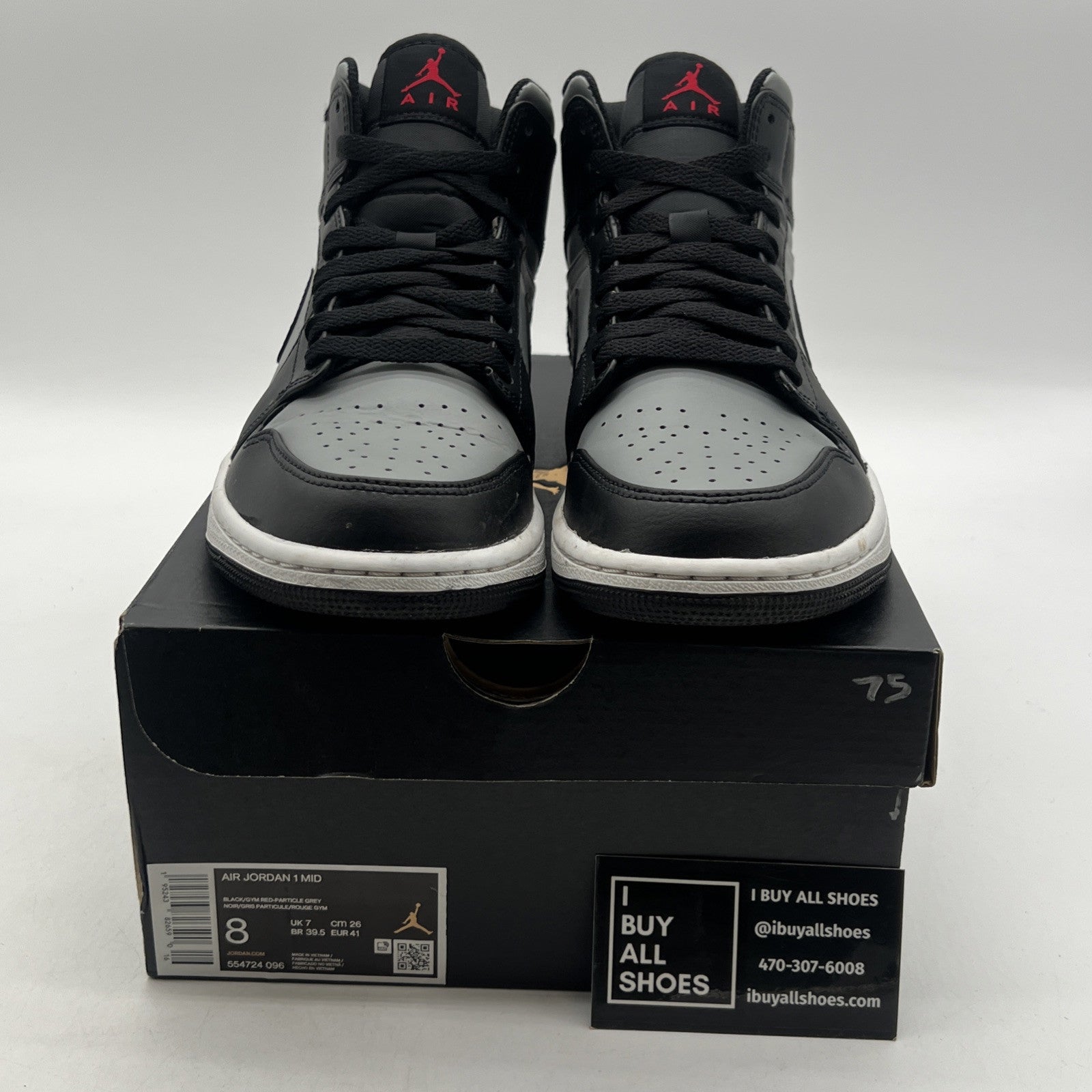 Size 8 - Air Jordan 1 Mid Shadow (554724-096)
