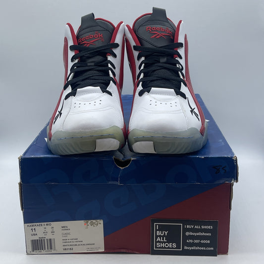 Size 11 - Reebok Kamikaze 2 Cement Trail Blazers White Suede Leather  (V61152)