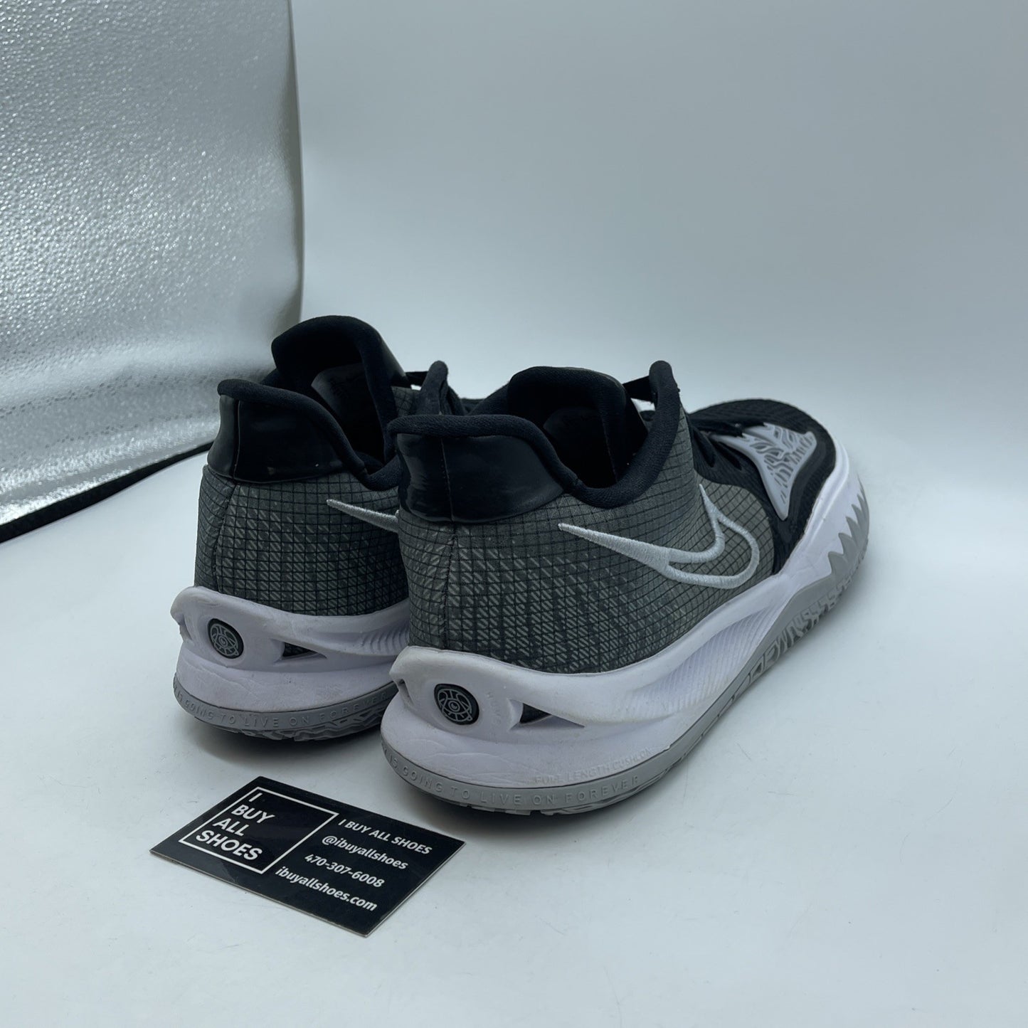 Size 12 - Nike Kyrie 4 TB Low Black Wolf Grey Suede Leather (DA7803-003)