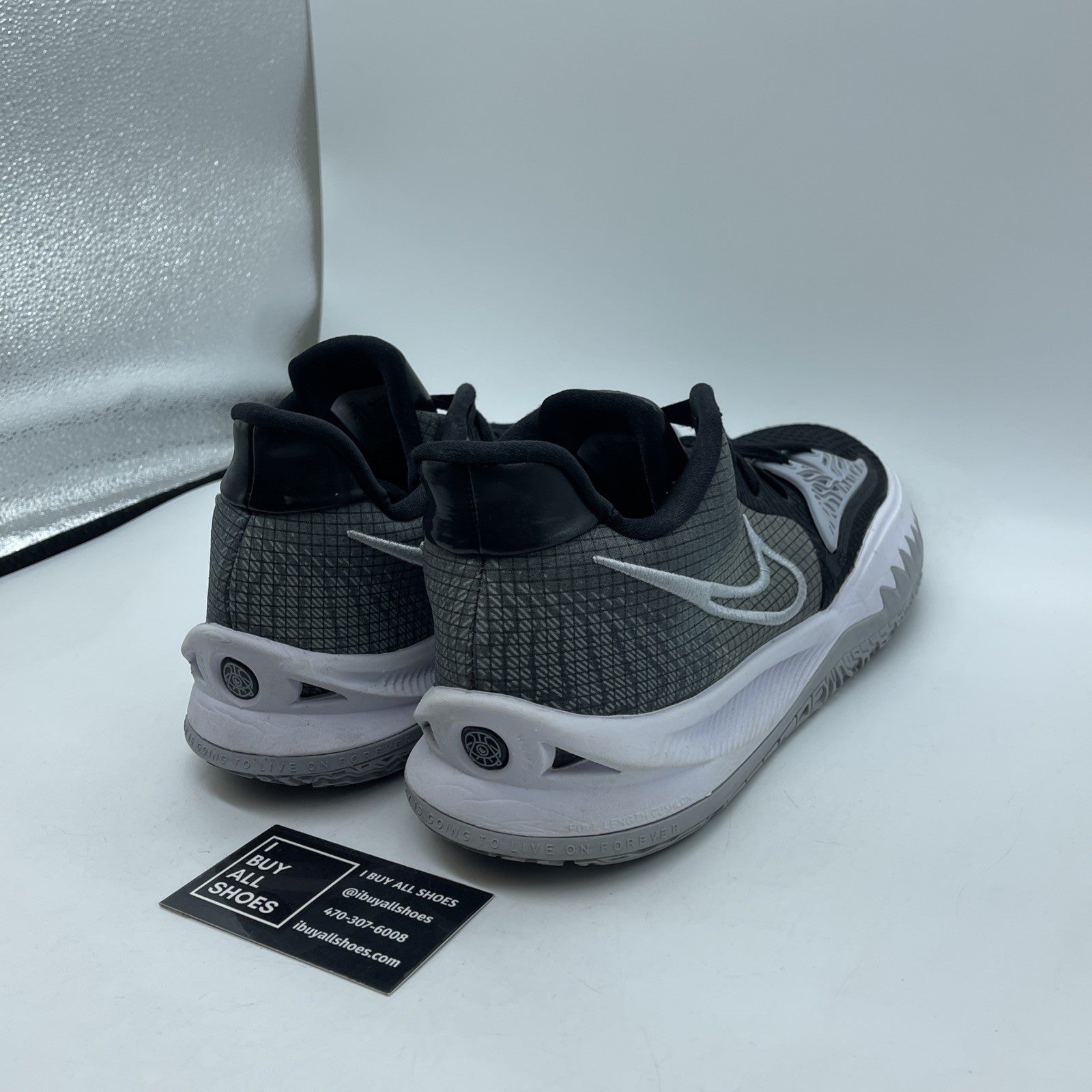 Size 12 - Nike Kyrie 4 TB Low Black Wolf Grey Suede Leather (DA7803-003)