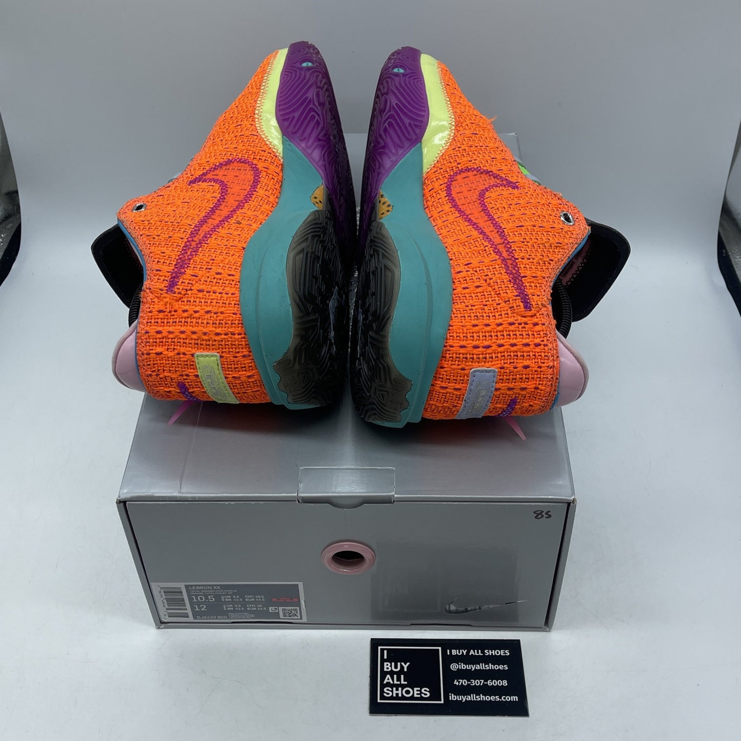 Size 10.5 - Nike LeBron 20 Chosen 1 Orange Purple Suede Leather (DJ5423-800)