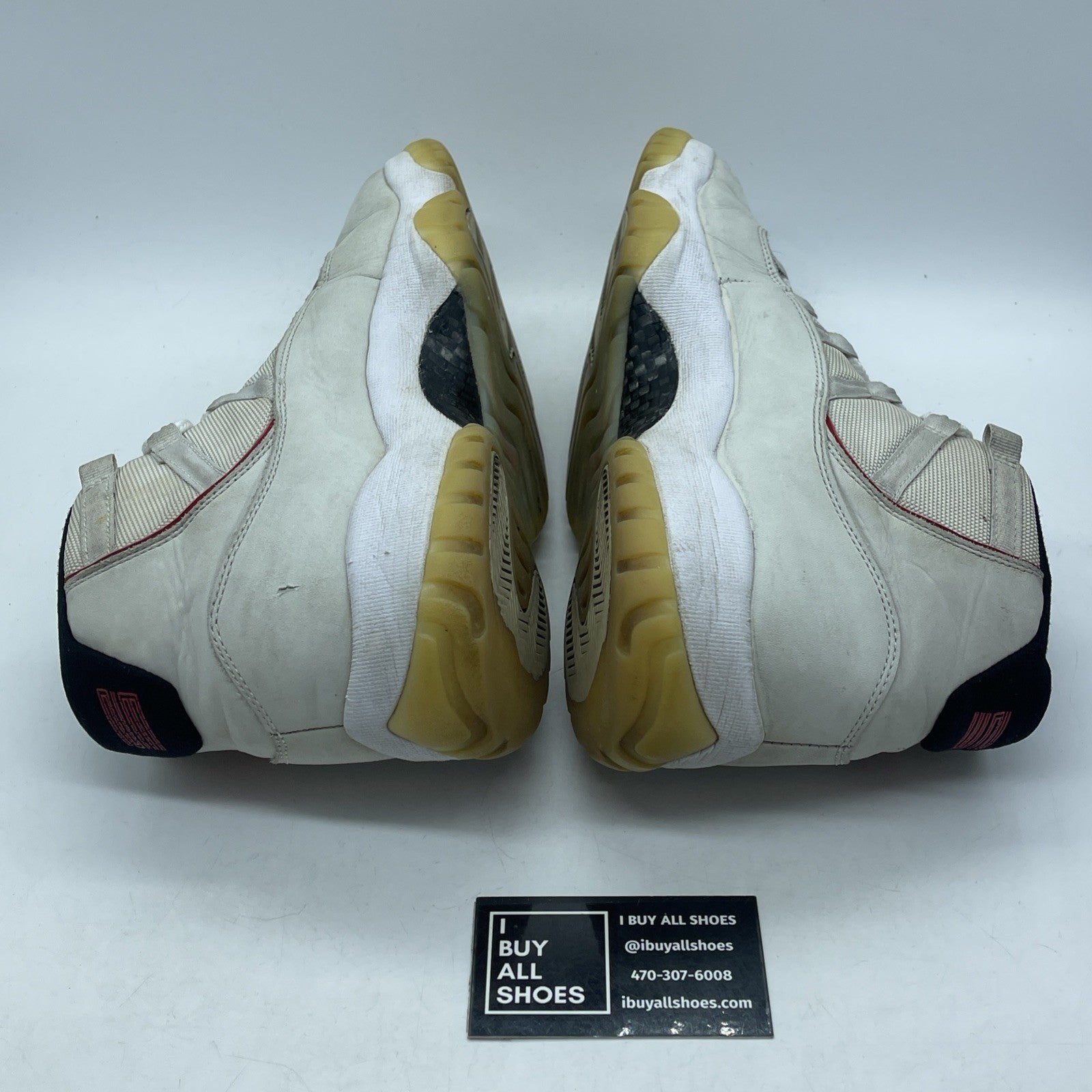 Size 11.5 - Air Jordan 11 Retro Platinum Tint Red Black Suede (378037-016)