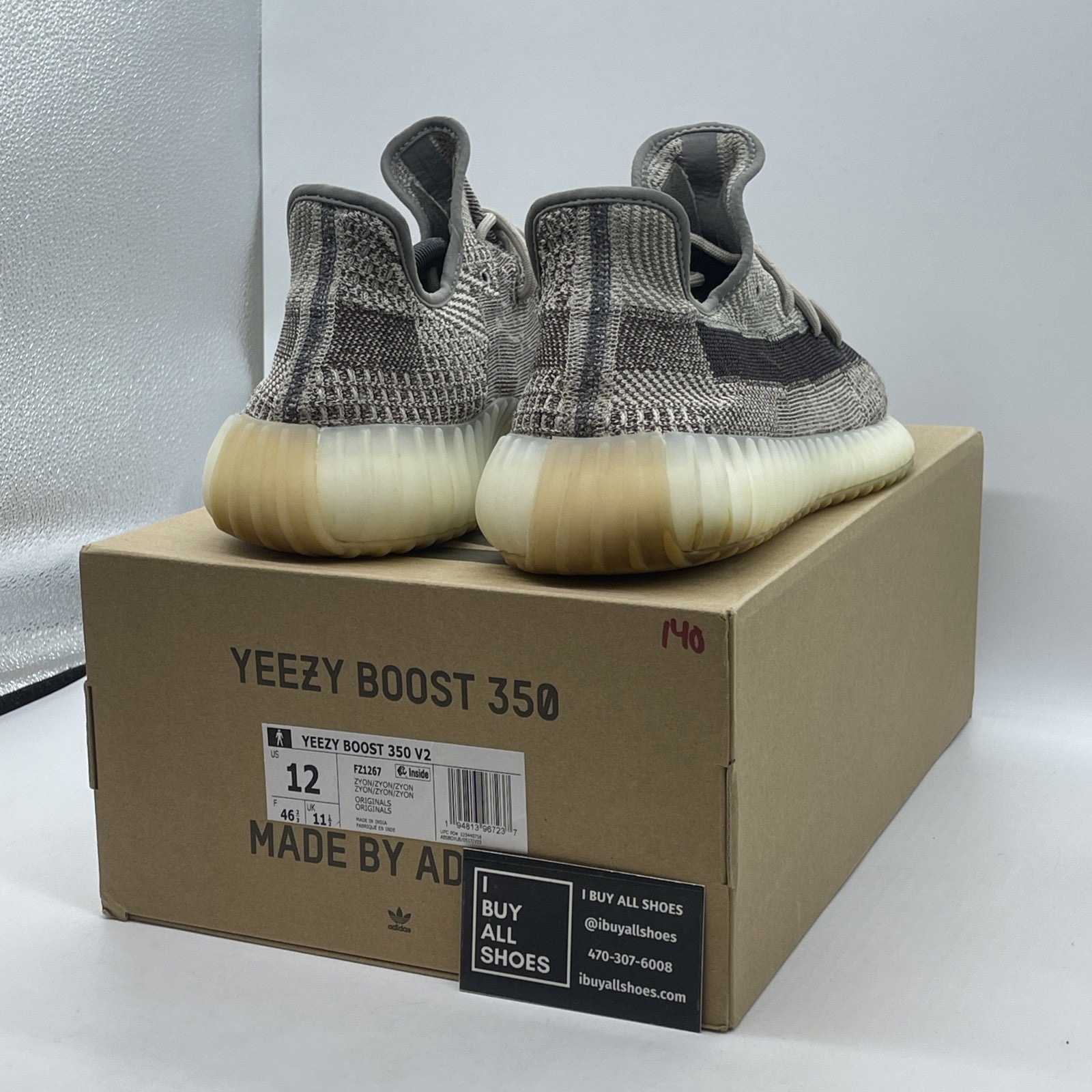 Size 12 - adidas Yeezy Boost 350 V2 Low Zyon Brown White Suede (FZ1267)