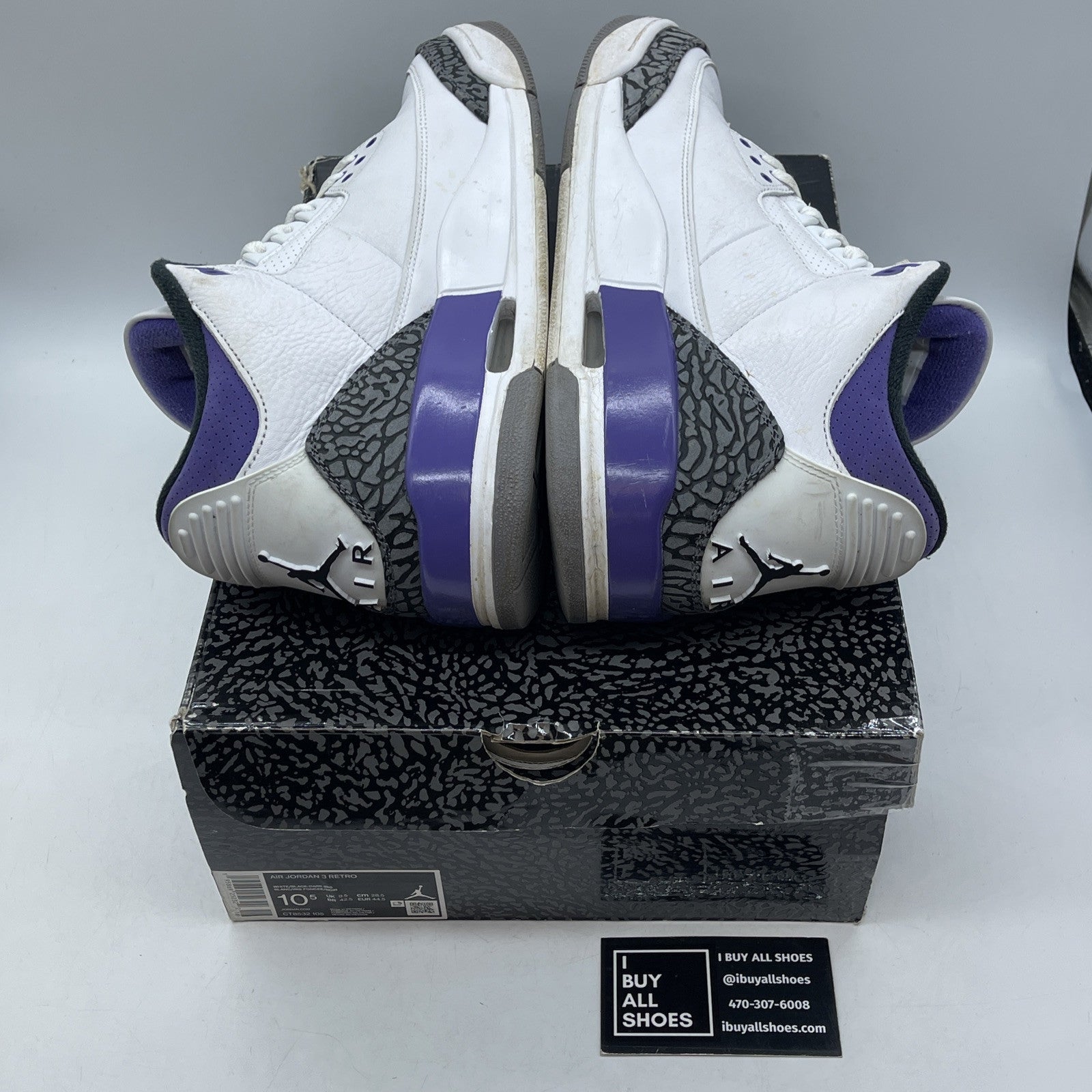 Size 10.5 - Jordan 3 Retro Mid Dark Iris White Grey Suede Leather (CT8532-105)