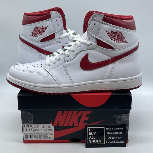 Size 11.5 - Air Jordan 1 Retro OG High Metallic Red White Leather (DH6927-017)