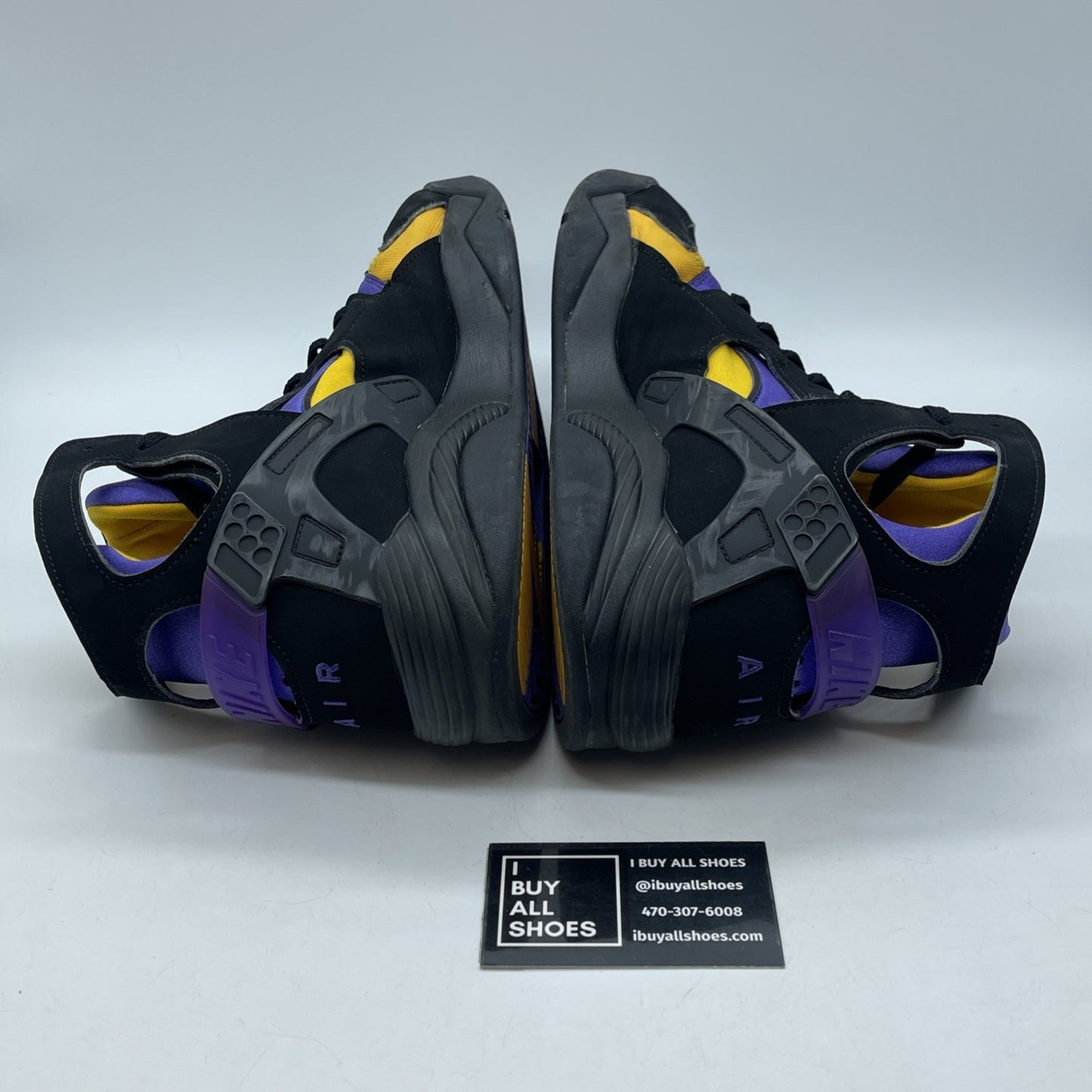 Size 11 - Nike Air Flight Huarache Lakers Away Black Suede Leather (FD0188001)