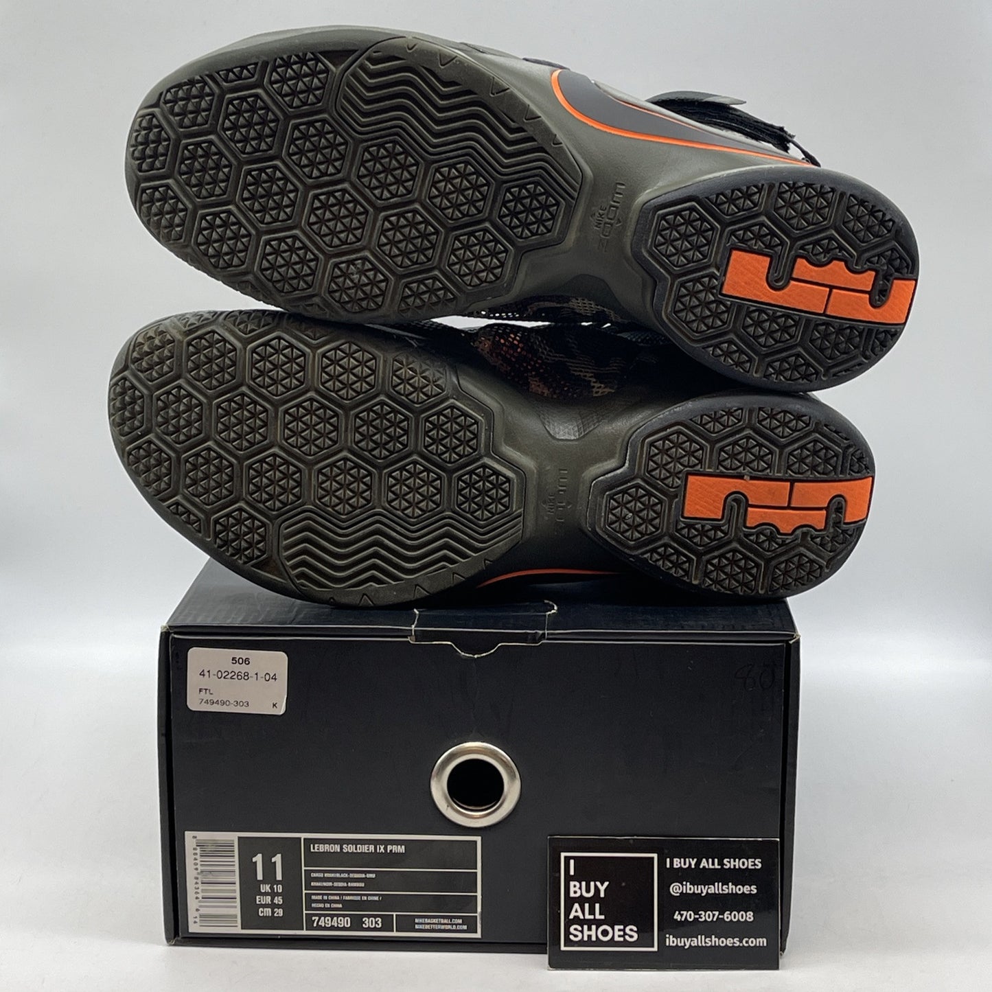 Size 11 - Nike LeBron Soldier 9 Premium Camo Green Black (749490-303)