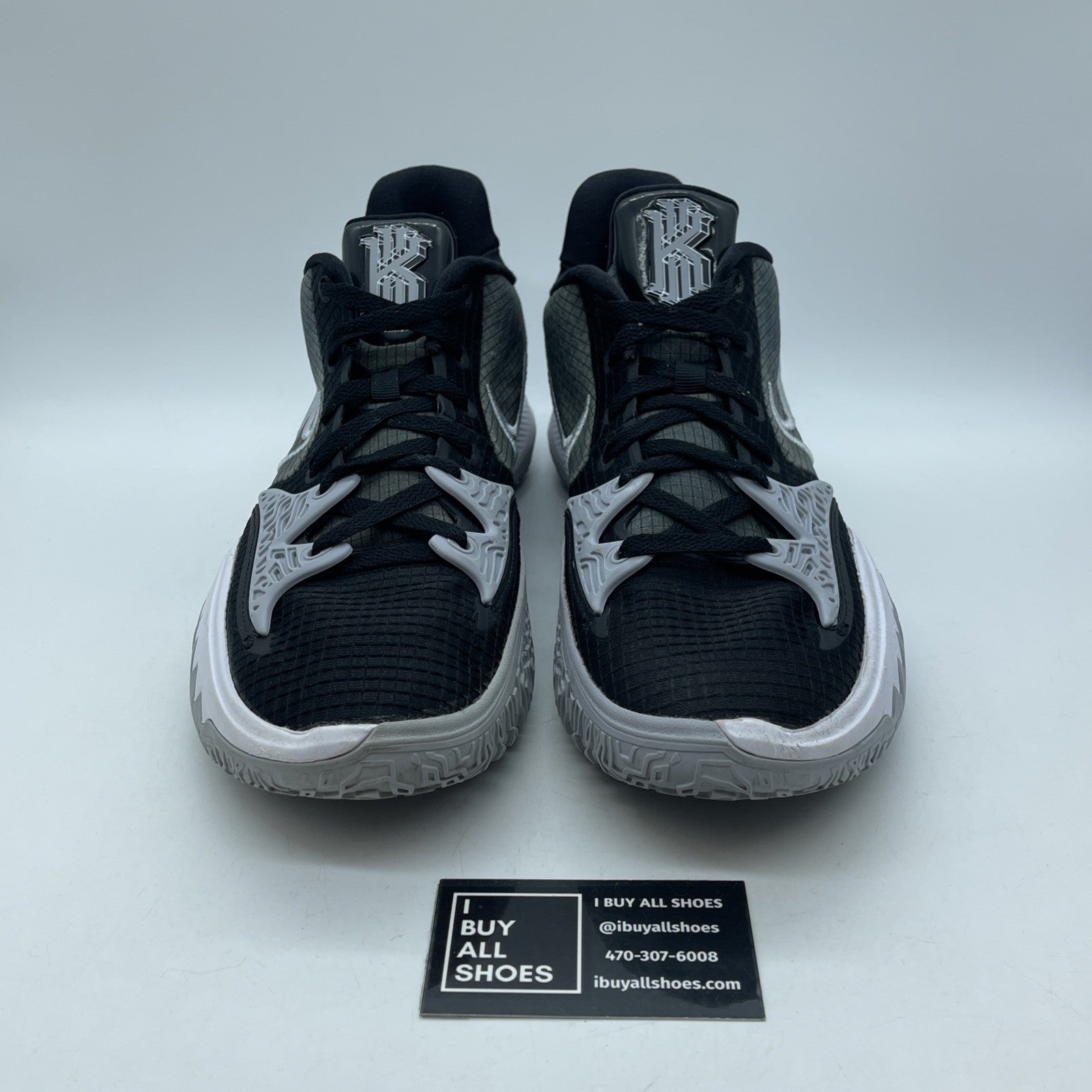Size 12 - Nike Kyrie 4 TB Low Black Wolf Grey Suede Leather (DA7803-003)
