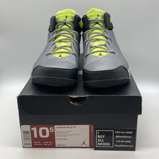Size 10.5 - Jordan Melo 1.5 Wolf Grey Volt Ice Black Suede Leather (631310-013)