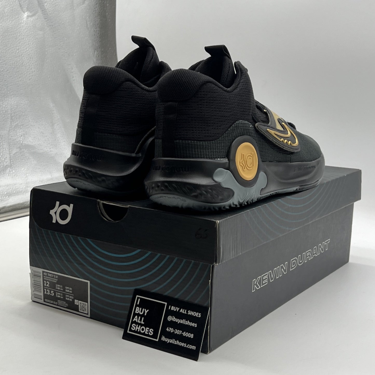 Size 12 - Nike KD Trey 5 X Black Metallic Gold (DD9538-010)