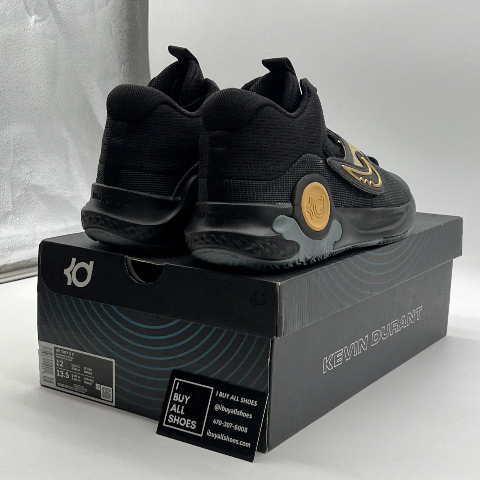 Size 12 - Nike KD Trey 5 X Black Metallic Gold (DD9538-010)