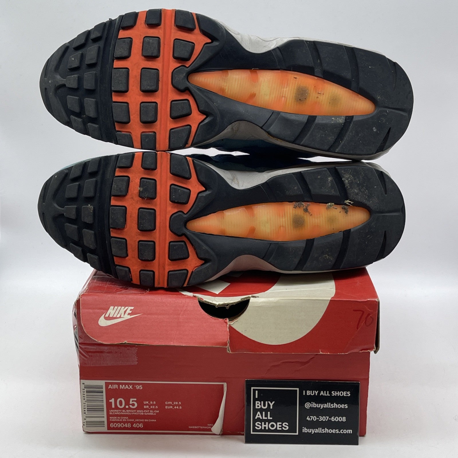 Size 10.5 - Nike Air Max 95 University Blue Suede Leather (609048-406)