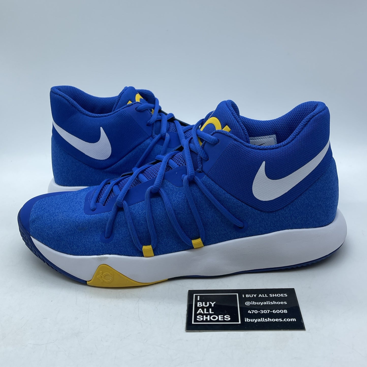 Size 11 - Nike KD Trey 5 V Warriors Blue White Suede Leather (DA7767-603