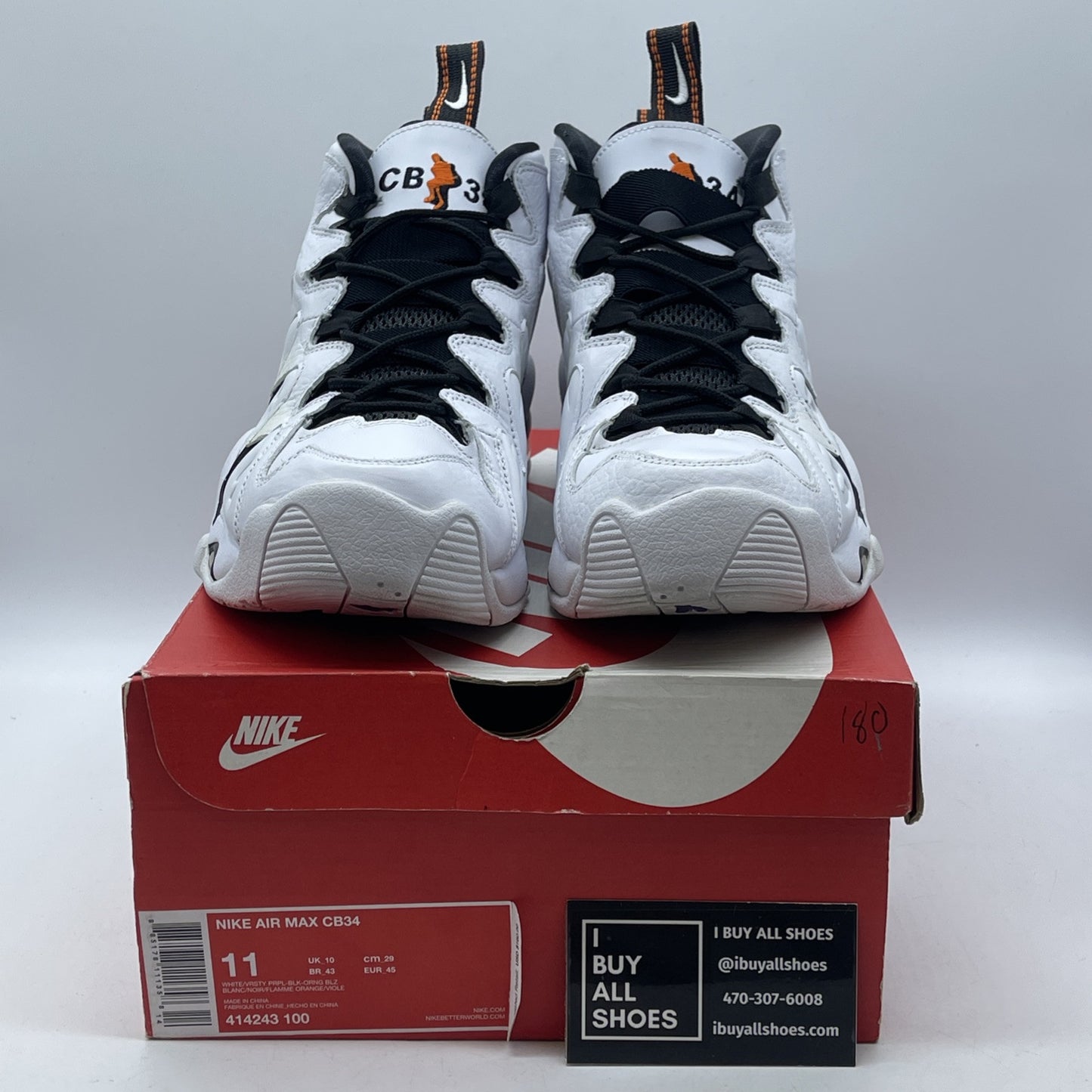 Size 11 - Nike Air Max CB34 White Varsity Purple Suede Leather (414243-100)