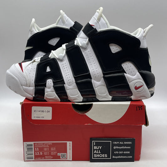 Size 11 - Nike Air More Uptempo Scottie Pippen black White Suede (414962-105)