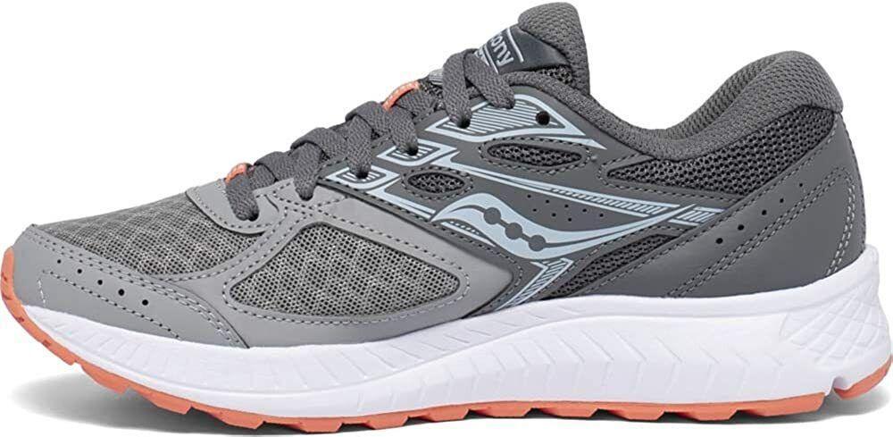 Size 8.5W - Saucony Cohesion 13 Coral Sky Grey Suede Leather (S10559-5)