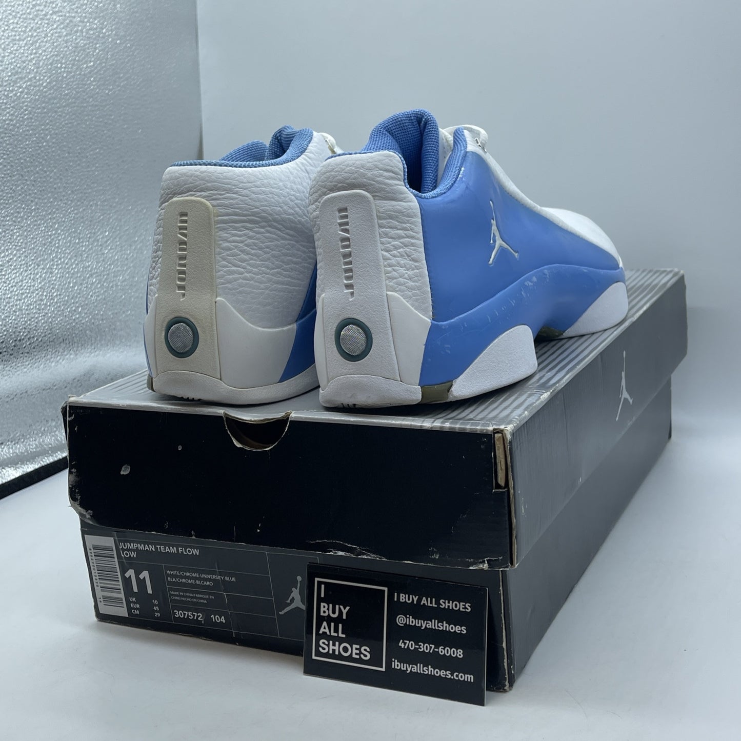 Size 11 - NIKE AIR JORDAN Jumpman Team Flow Blue White Leather (307572-104)