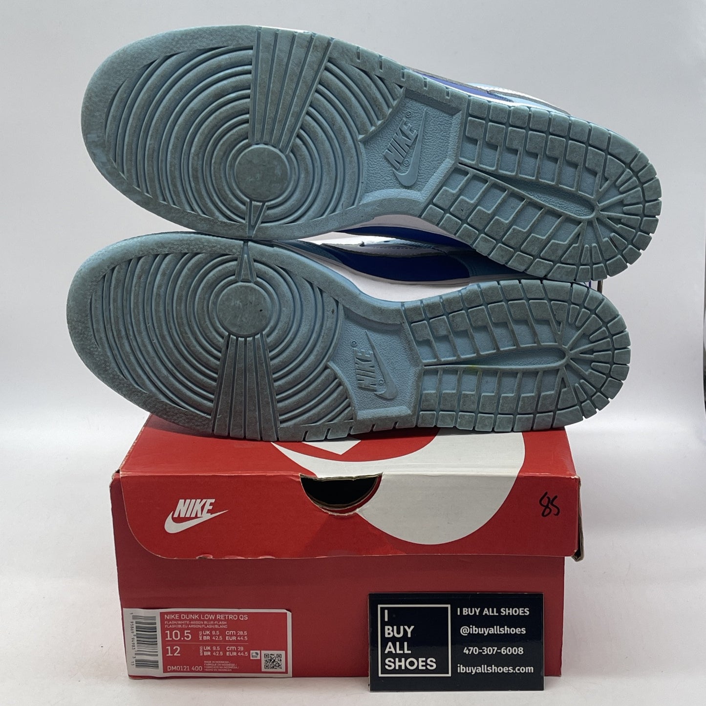 Size 10.5 - Nike Dunk Low Retro QS Argon Blue White Leather (DM0121-400)