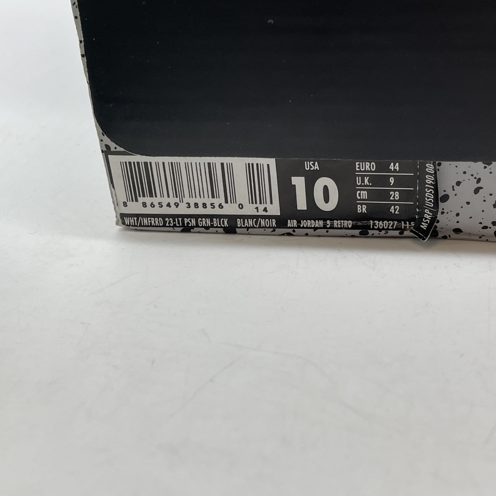 Size 10 - Air Jordan 5 Retro Pro Stars White Black Leather (136027-115)
