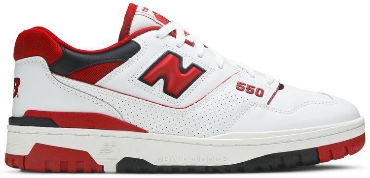 Size 9.5 - New Balance 550 White Team Red White Leather (BB550SE1)