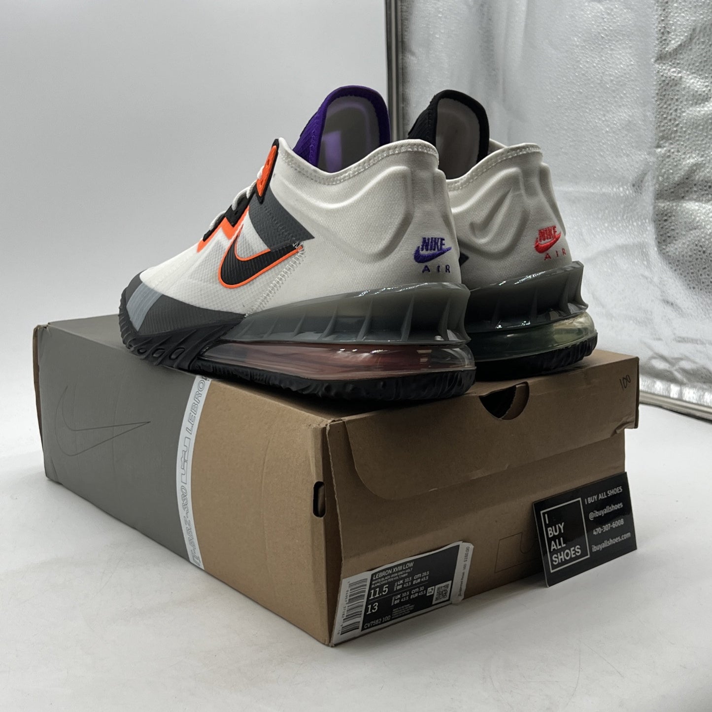 Size 11.5 - Nike LeBron 18 Low Air Max 95 Greedy (CV7562-100)