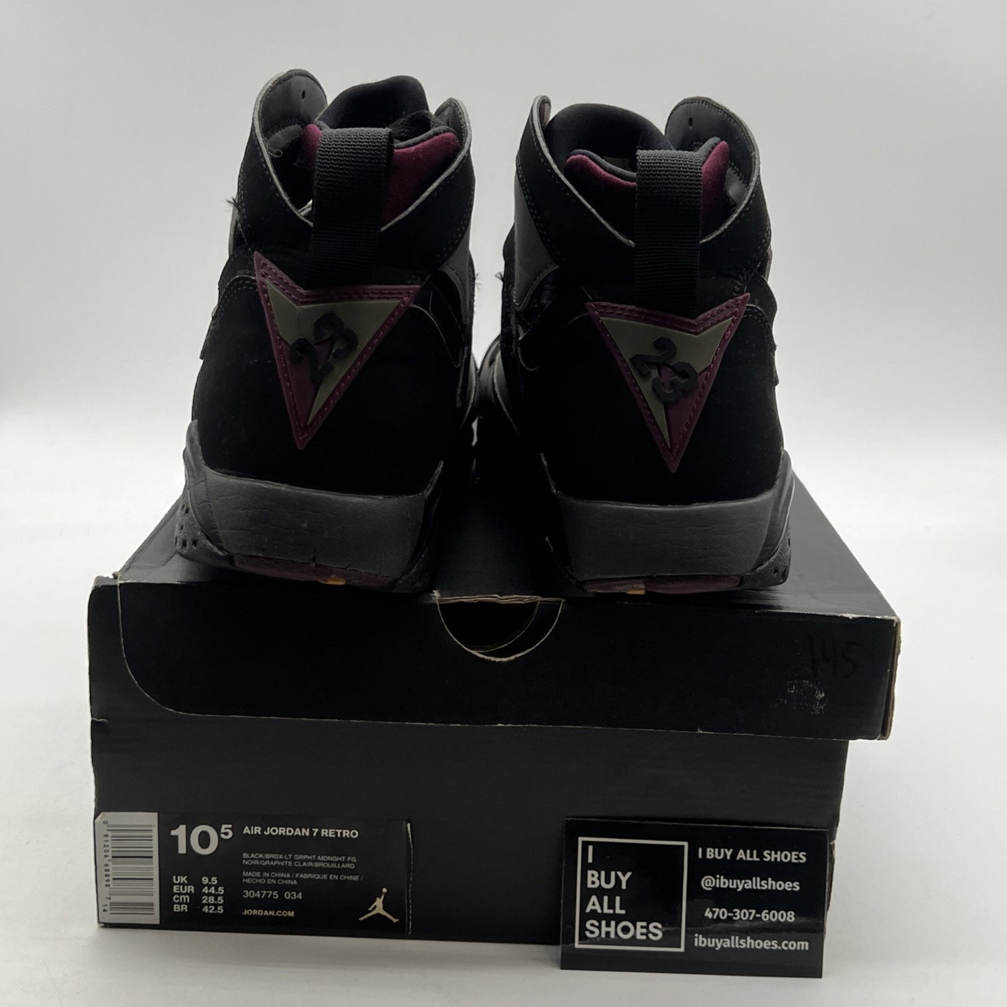 Size 10.5 - Air Jordan 7 Retro Bordeaux 2015 (304775-034)