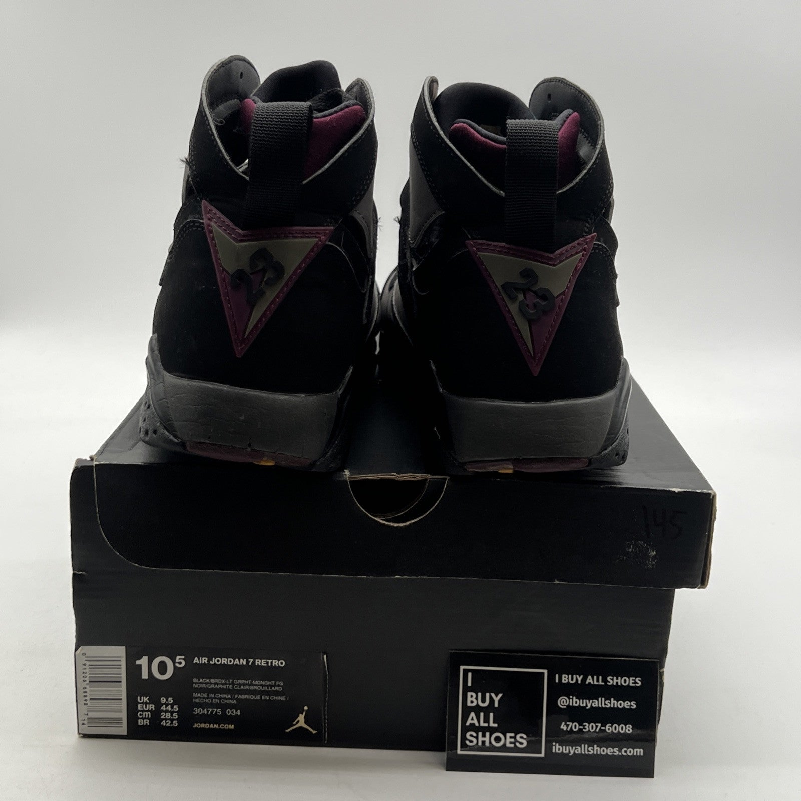 Size 10.5 - Air Jordan 7 Retro Bordeaux 2015 (304775-034)