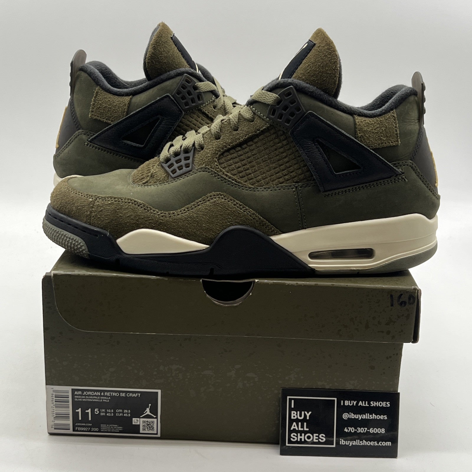 Size 11.5 - Air Jordan 4 SE Retro Low Craft - Olive (FB9927-200)