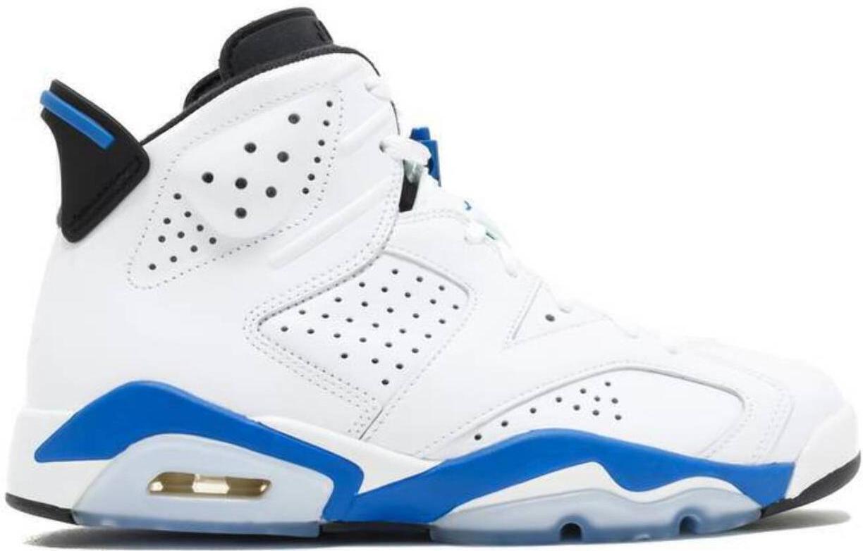 Size 14 - Air Jordan 6 Retro 2014 Sport Blue (384664-107)