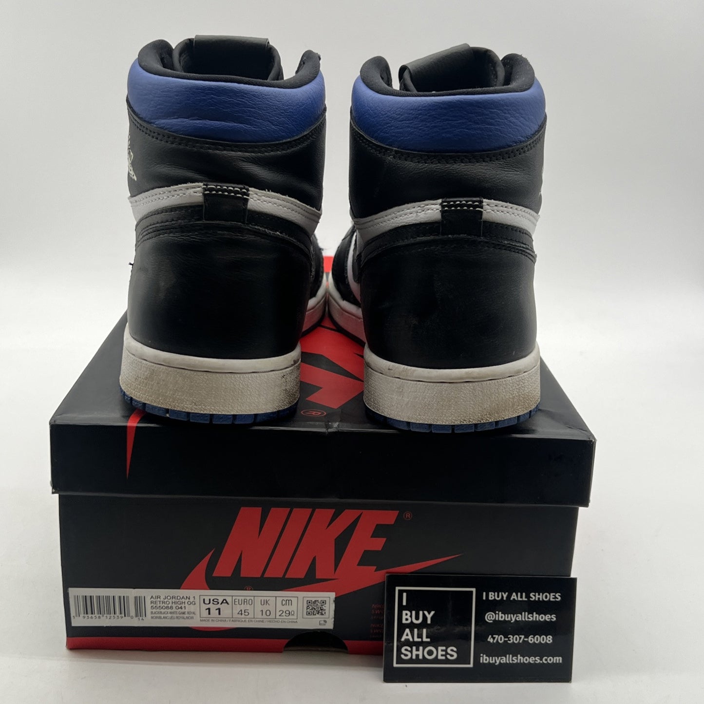 Size 11 -  Air Jordan 1 Retro OG High Royal Toe (555088-041)