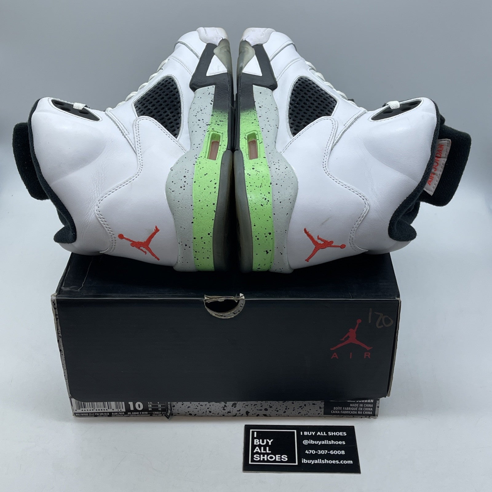 Size 10 - Air Jordan 5 Retro Pro Stars White Black Leather (136027-115)