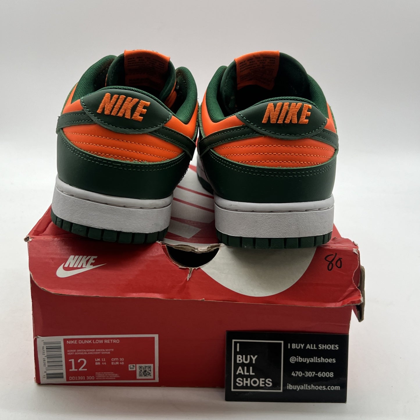 Size 12 - Nike Dunk Low Miami Hurricanes (DD1391-300)