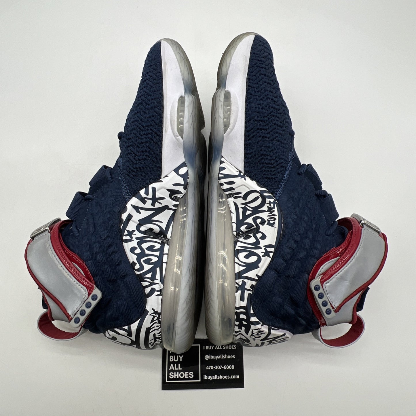 Size 11.5 - Nike LeBron 17 LeBron 4 Cold Blue Graffiti (CT6047-400)