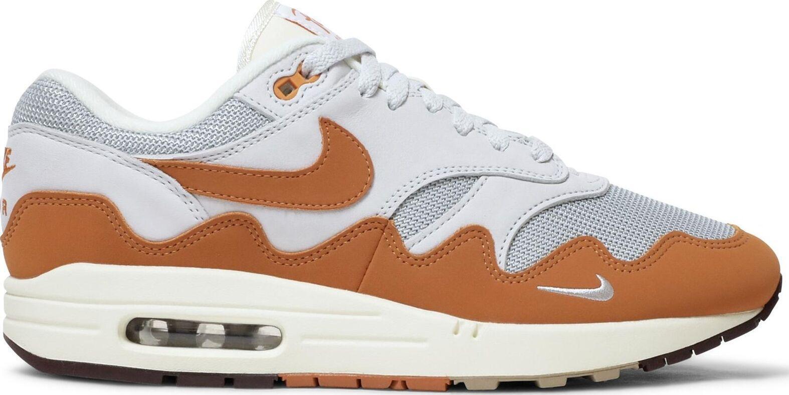 Size 9.5 - Nike Air Max 1 Patta Waves Monarch Brown Grey Suede (DH1348-001)