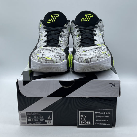 Size 12 - Jordan Tatum 2 Momma's Boy White Black Pink Suede (FZ8824-100)