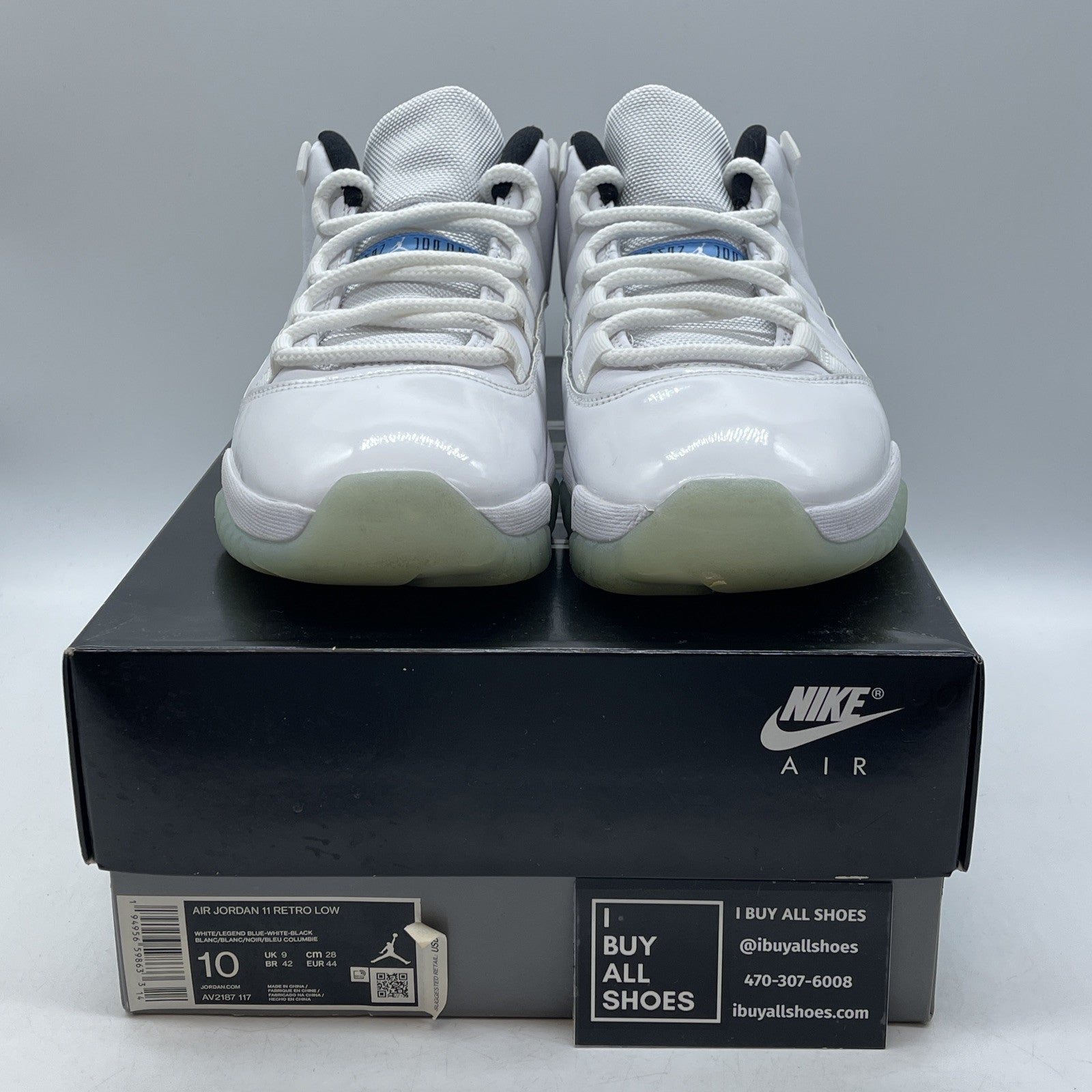 Size 10 - Jordan 11 Retro Low Legend Blue White Leather (AV2187-117)