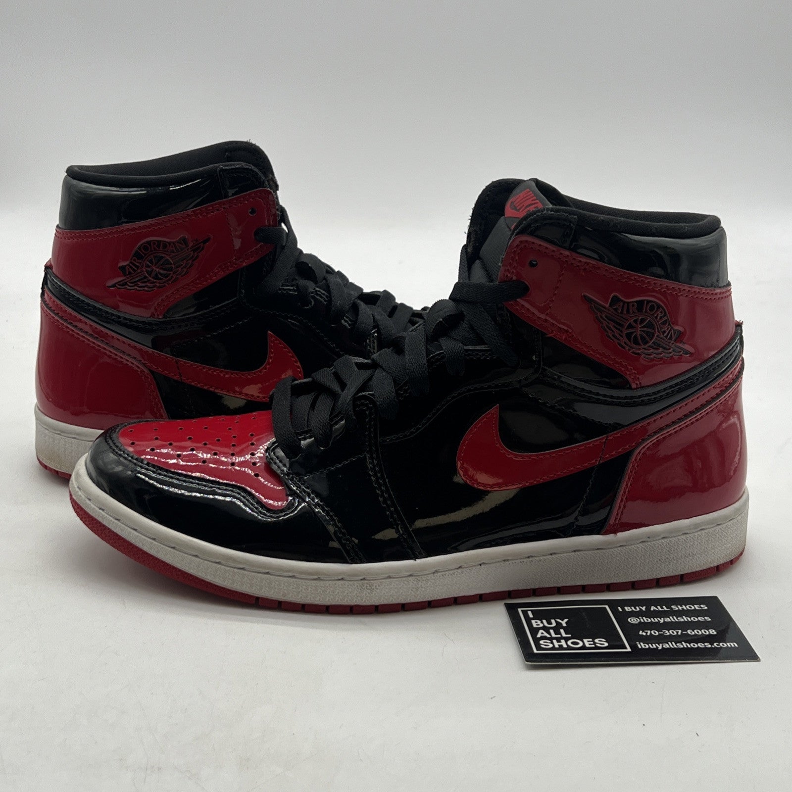 Size 10.5 - Air Jordan 1 Retro OG High Patent Bred (555088-063)