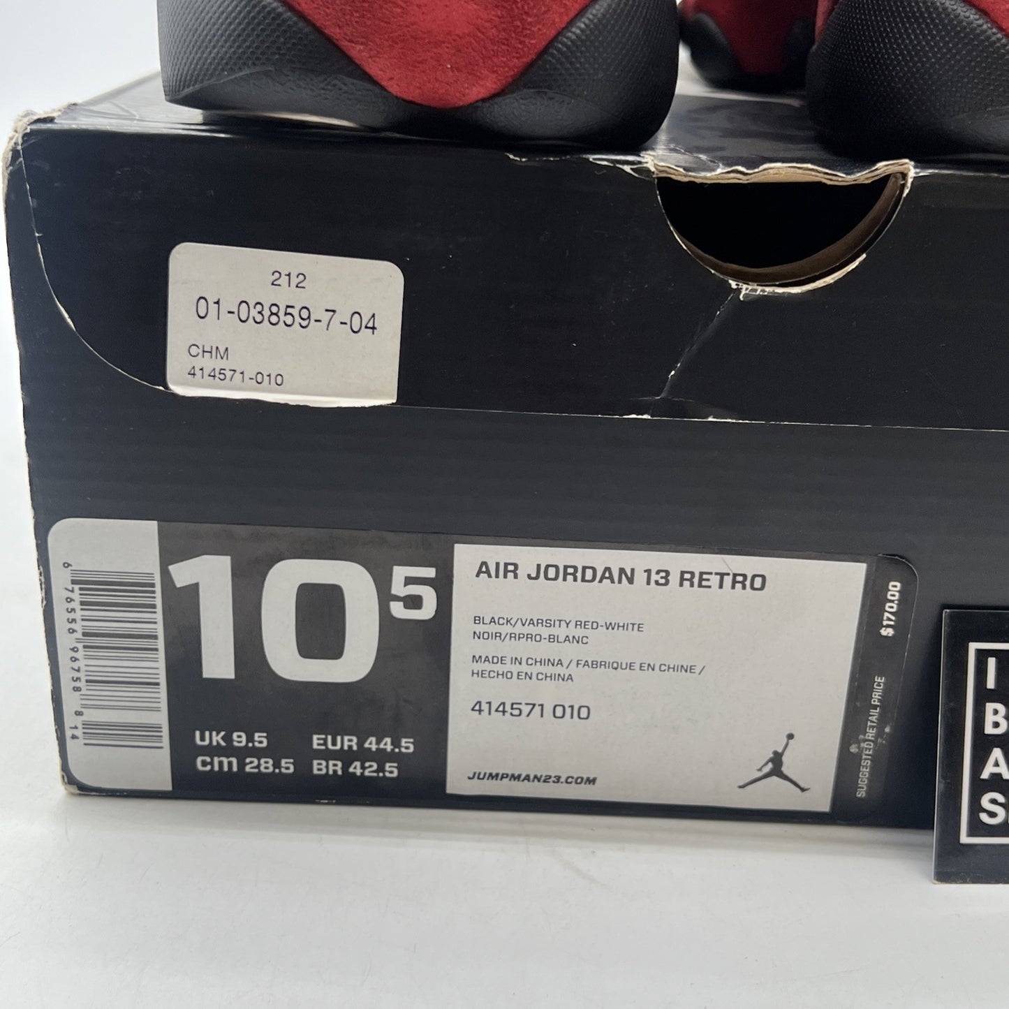Size 10.5 - Air Jordan 13 Retro 2013 Bred (414571-010)