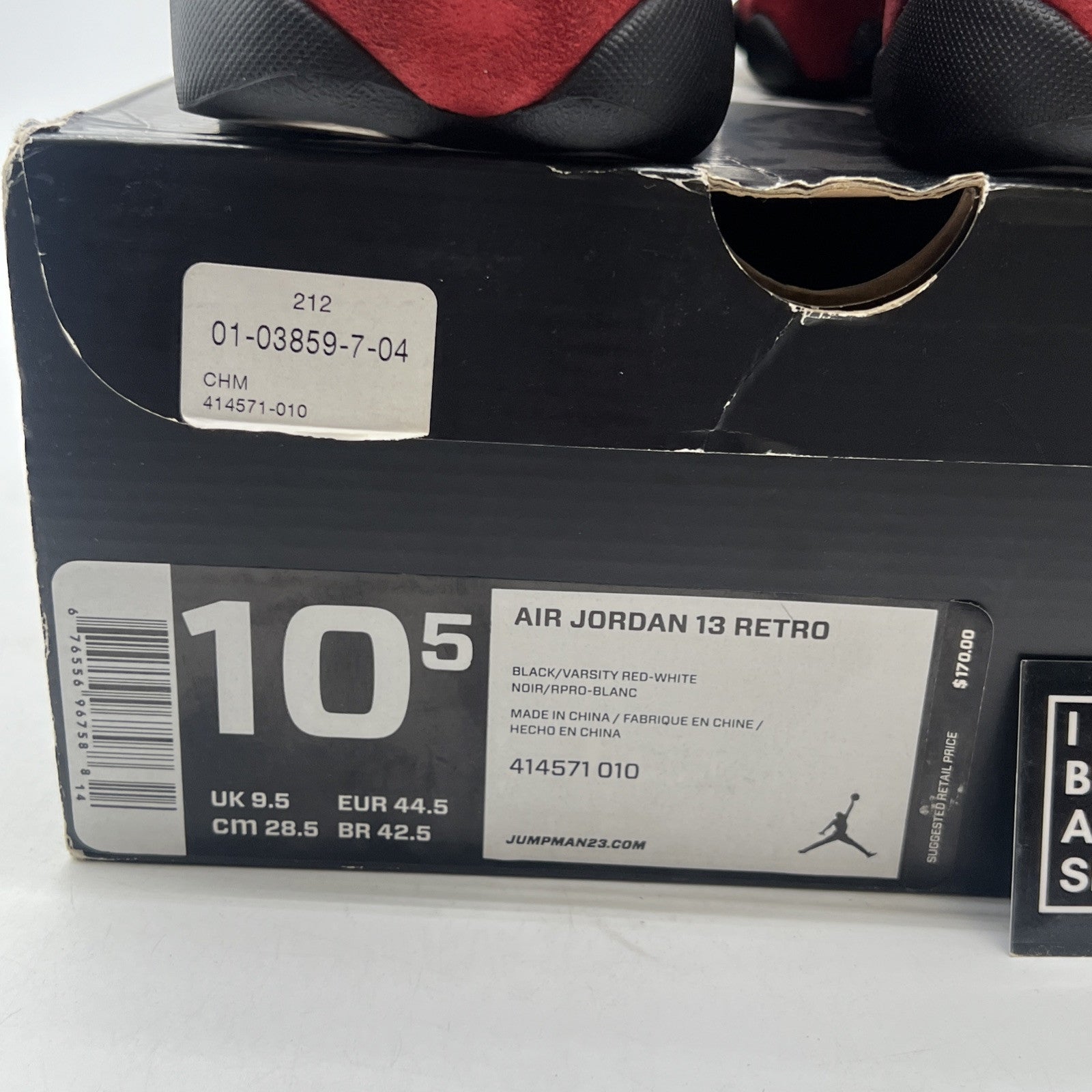 Size 10.5 - Air Jordan 13 Retro 2013 Bred (414571-010)