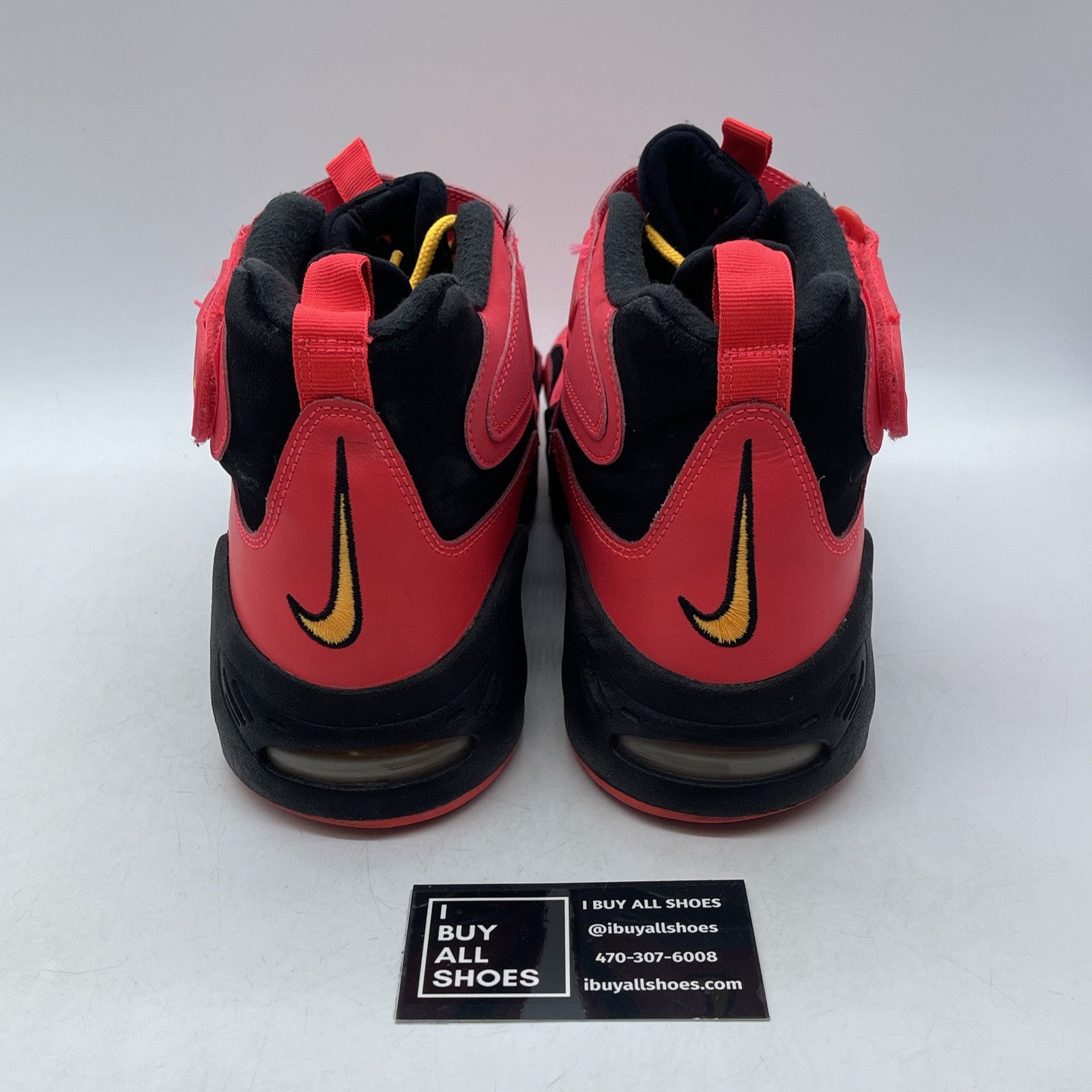Size 11.5 - Nike Air Griffey Max 1 Red Pink Yellow Suede Leather (354912-010)