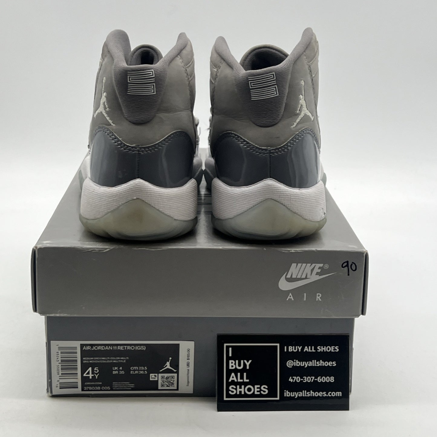 Size 4.5 - Air Jordan 11 Retro High Cool Grey (378038-005)