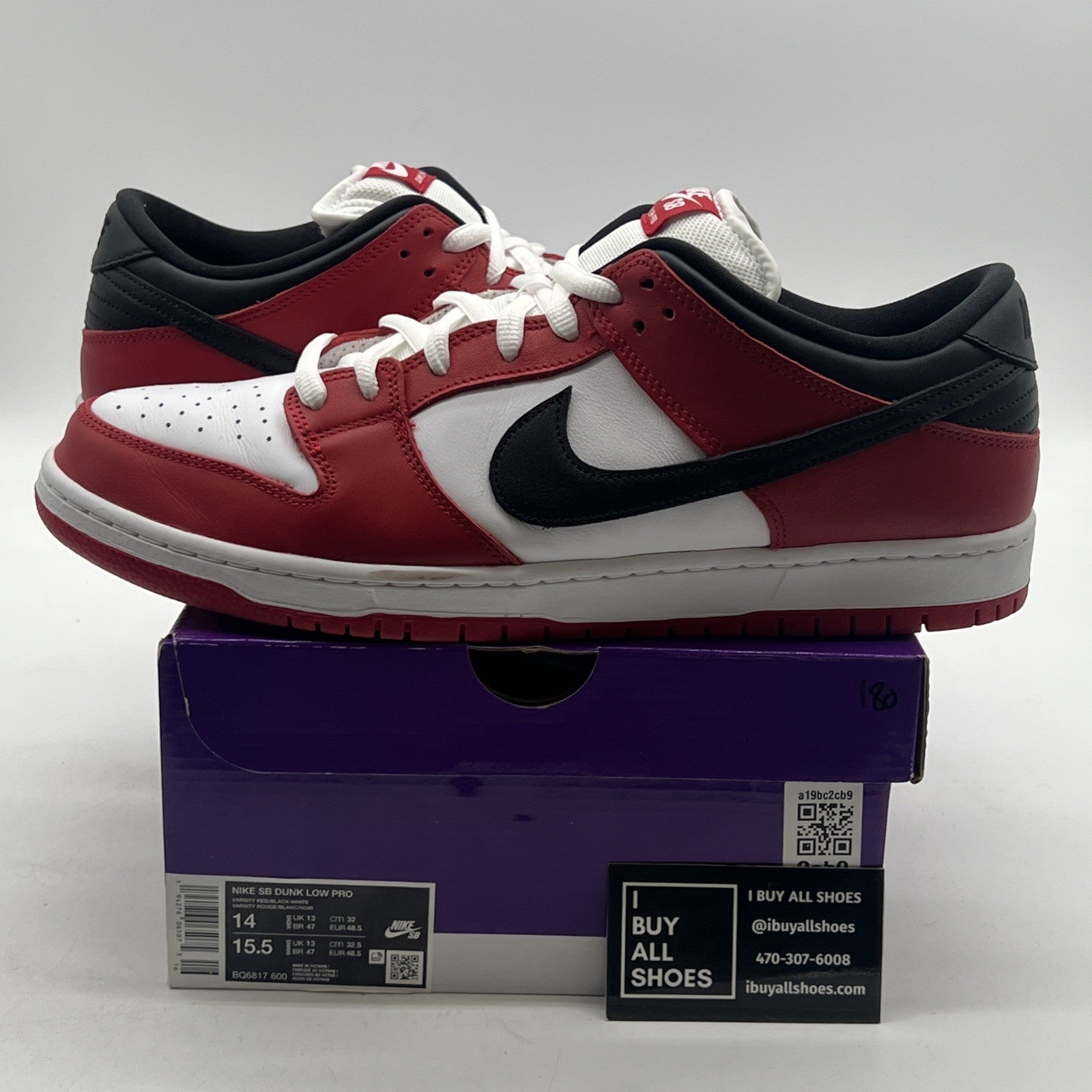 Size 14 - Nike SB Dunk Low J-Pack Chicago (BQ6817-600)