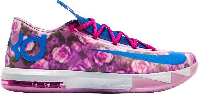 Size 12 - Nike KD 6 Supreme Aunt Pearl Blue Purple Leather (618216-600)