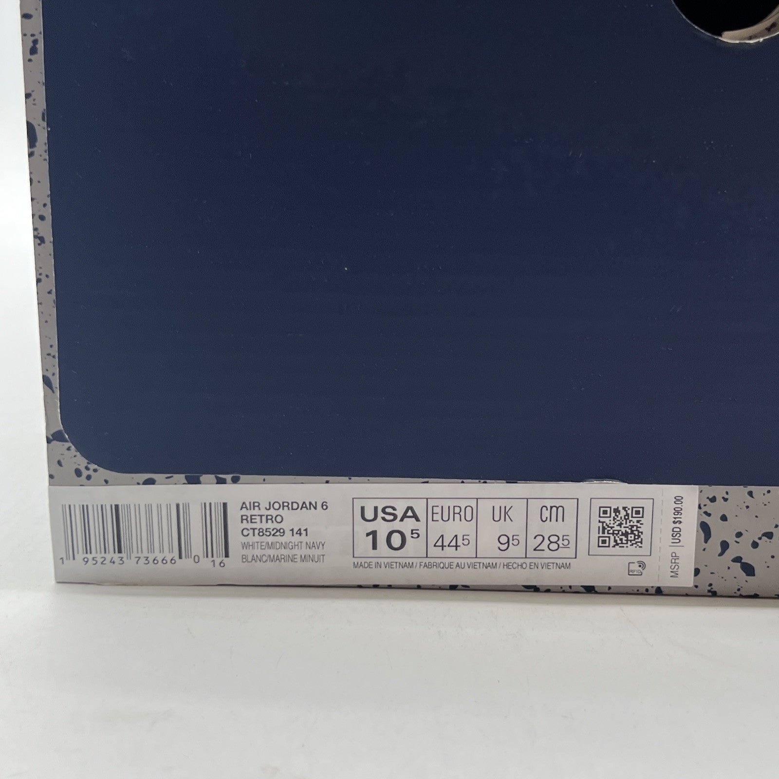 Size 10.5 - Air Jordan 6 Retro Midnight Navy (CT8529-141)